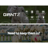 Giantz Fence Energiser 8KM Solar Powered 0.3J Electric Fencing Charger